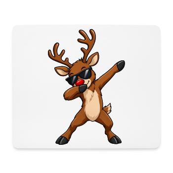 Rentier Dab Dance – Lustiges Weihnachtsmotiv - Mousepad (Querformat) - Weiß - Vorne