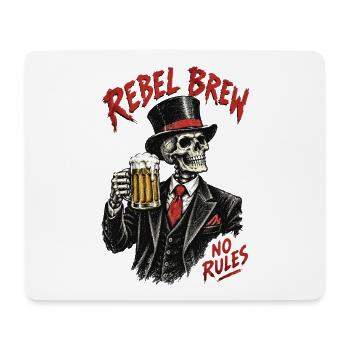Rebel Brew Skull ohne Regeln - Mousepad (Querformat) - Weiß - Vorne
