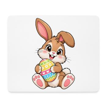 Osterhase Kawaii Style – Süßes Ostermotiv - Mousepad (Querformat) - Weiß - Vorne