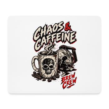 Chaos & Koffein-Schädel-Tasse - Mousepad (Querformat) - Weiß - Vorne
