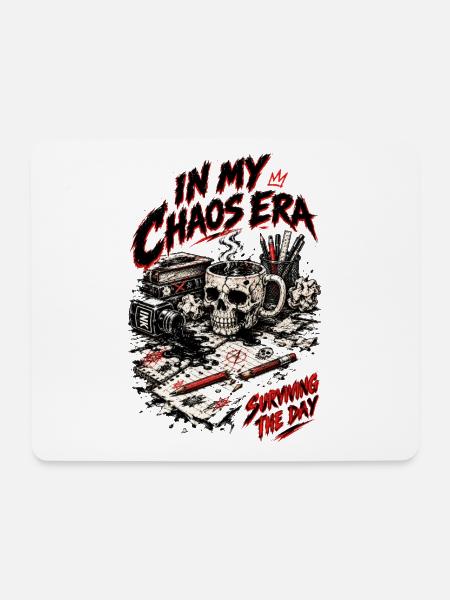 In My Chaos Era: Survival Ink - Mousepad (Querformat) - Weiß