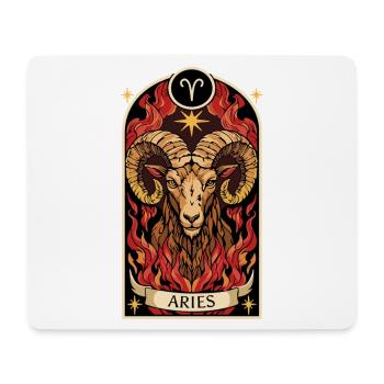 WIDDER-Tierkreiszeichen - Mousepad (Querformat) - Weiß - Vorne