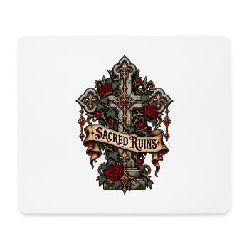 Heiliges Ruinen-Gotikkreuz - Mousepad (Querformat) - Weiß - Vorne