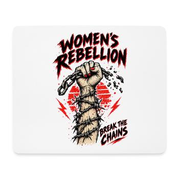 Weibliche Rebellion: Ketten brechen - Mousepad (Querformat) - Weiß - Vorne