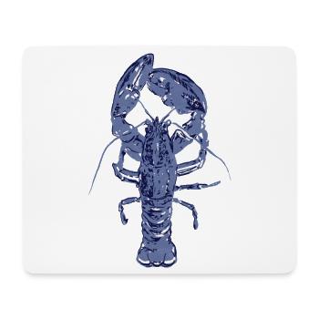Blauer Hummer - Mousepad (Querformat) - Weiß - Vorne
