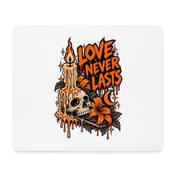Love Never Dies Gothic Skull - Mousepad (Querformat) - Weiß - Vorne