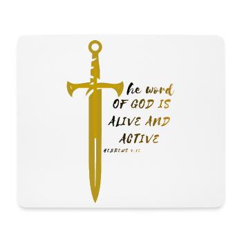 Schärfer als jedes zweischneidige Schwert - Mousepad (Querformat) - Weiß - Vorne