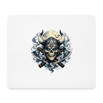 Nebelviking Schädel - Mousepad (Querformat) - Weiß - Vorne