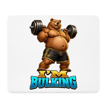 Muscular Bear I'M BULK – Fitness-Stimmung - Mousepad (Querformat) - Weiß - Vorne