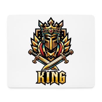 Königskrone mit Doppelschwertern - Mousepad (Querformat) - Weiß - Vorne