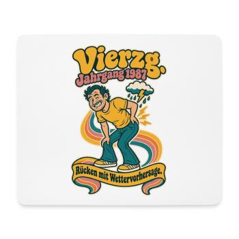 Vierzg Jahrgang 1987 Rücken - Mousepad (Querformat) - Weiß - Vorne