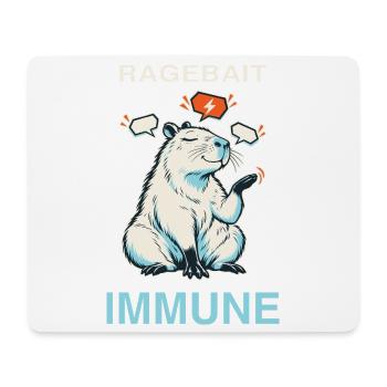 Capybara Ragebait Immune Jugendwort 2026 Geschenk - Mousepad (Querformat) - Weiß - Vorne