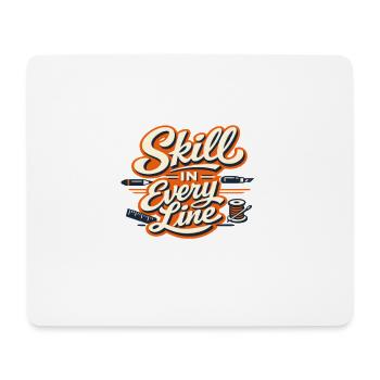 Skill in Every Line Craft Tools - Mousepad (Querformat) - Weiß - Vorne