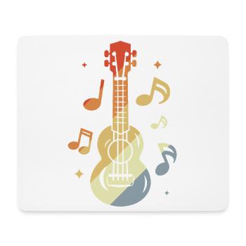 Ukulele Vintage-Look - Mousepad (Querformat) - Weiß - Vorne