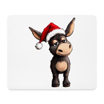 Esel Weihnachten - Mousepad (Querformat) - Weiß - Vorne