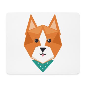 Geometrischer Fuchs - Mousepad (Querformat) - Weiß - Vorne