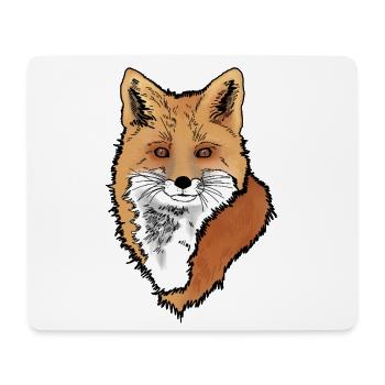 Fuchskopf - Mousepad (Querformat) - Weiß - Vorne