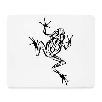 Frosch Tribal-Style - Mousepad (Querformat) - Weiß - Vorne
