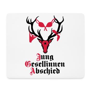 166 Hirsch Junggesellinnenabschied JGA Frauen - Mousepad (Querformat) - Weiß - Vorne