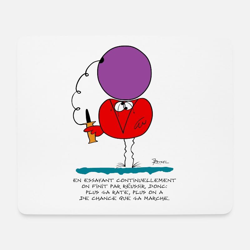 Indem wir ständig versuchen, ... - Mousepad (Querformat) - Weiß