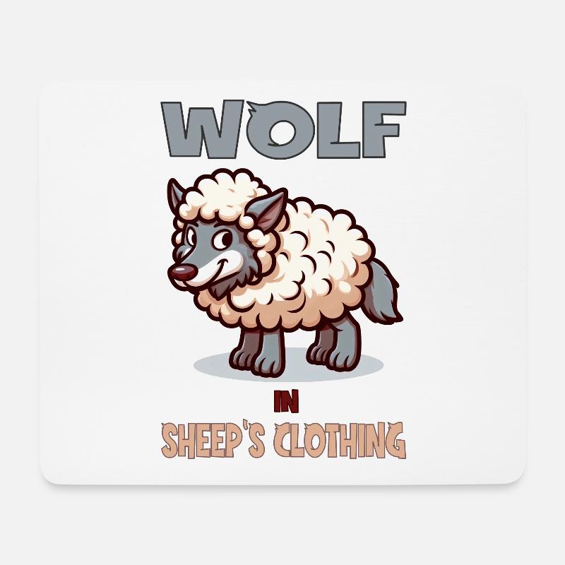 Wolf in Sheep's clothing - Mouse Pad (horizontal) - white