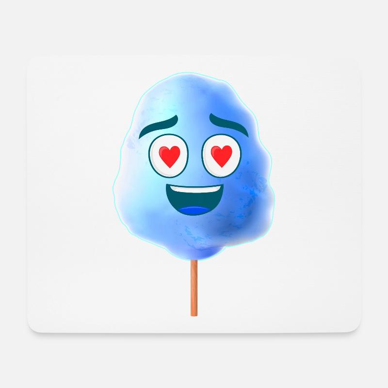 Zuckerwatte Blau - Mousepad (Querformat) - Weiß