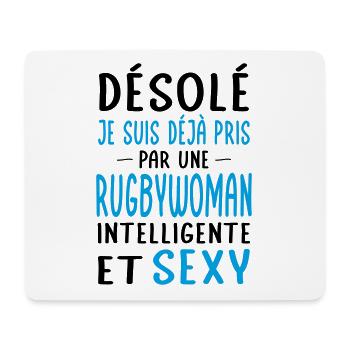 Désolé déjà pris par une rugbywoman sexy - Tapis de souris (format paysage) - blanc - Devant