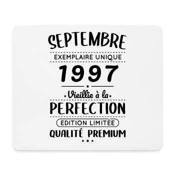 Anniversaire 25 ans - Septembre 1997 Perfection - Tapis de souris (format paysage) - blanc - Devant