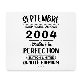 Anniversaire 18 ans - Septembre 2004 Perfection - Tapis de souris (format paysage) - blanc - Devant