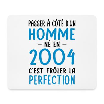 Anniversaire 18 ans - Né en 2004 Perfection - Tapis de souris (format paysage) - blanc - Devant