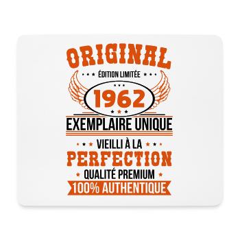 Anniversaire 60 ans - Original - 1962 - Tapis de souris (format paysage) - blanc - Devant