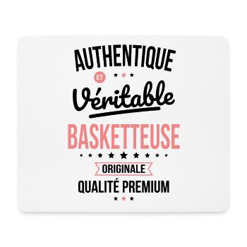 Authentique et véritable basketteuse - Originale - Tapis de souris (format paysage) - blanc - Devant