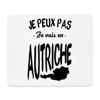 Je peux pas je vais en Autriche - Tapis de souris (format paysage) - blanc - Devant