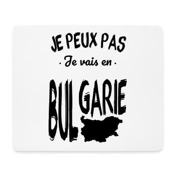 Je peux pas je vais en Bulgarie - Tapis de souris (format paysage) - blanc - Devant