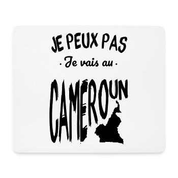 Je peux pas je vais au Cameroun - Tapis de souris (format paysage) - blanc - Devant