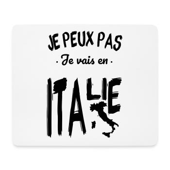 Je peux pas je vais en Italie - Tapis de souris (format paysage) - blanc - Devant
