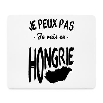 Je peux pas je vais en Hongrie - Tapis de souris (format paysage) - blanc - Devant