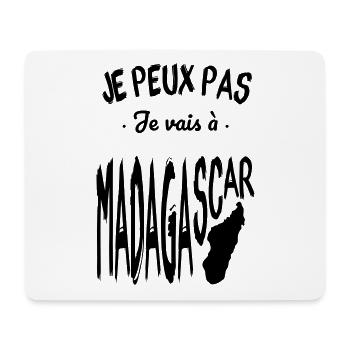 Je peux pas je vais à Madagascar - Tapis de souris (format paysage) - blanc - Devant