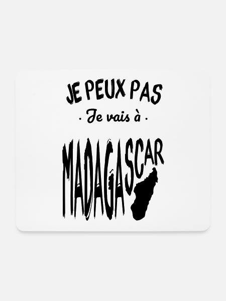 Je peux pas je vais à Madagascar - Tapis de souris (format paysage) - blanc