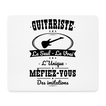 Guitariste - Le Seul - Le Vrai - L'Unique - Tapis de souris (format paysage) - blanc - Devant