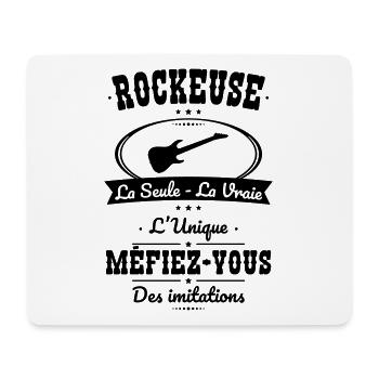 Rockeuse - La seule - La vraie - L'unique - Tapis de souris (format paysage) - blanc - Devant