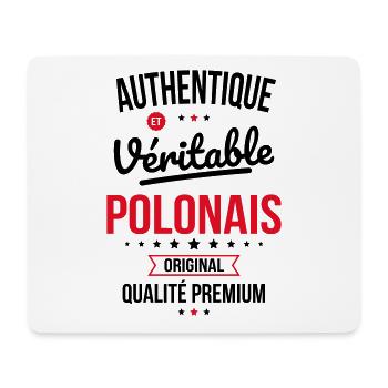 Authentique et véritable Polonais - Original - Tapis de souris (format paysage) - blanc - Devant