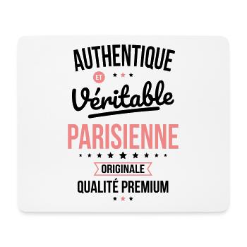 Authentique et véritable Parisienne - Originale - Tapis de souris (format paysage) - blanc - Devant