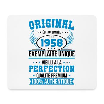 Anniversaire 65 ans - Original - 1958 - Tapis de souris (format paysage) - blanc - Devant