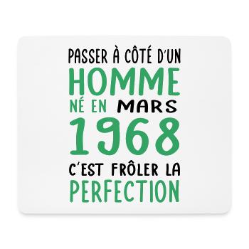 Anniversaire 55 ans - Né en Mars 1968 - Tapis de souris (format paysage) - blanc - Devant
