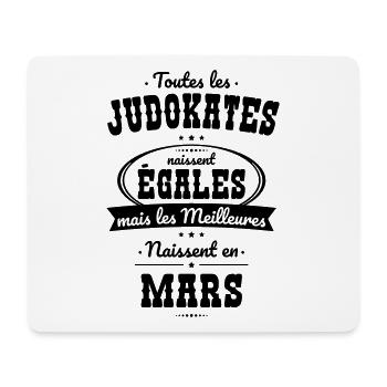 Judokates égales meilleures naissent en Mars - Tapis de souris (format paysage) - blanc - Devant