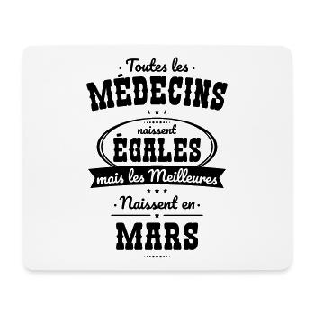 Médecins égales meilleures naissent en Mars - Tapis de souris (format paysage) - blanc - Devant