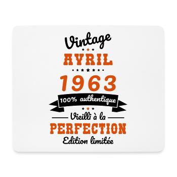Jubiläum 60 Jahre - Jahrgang - April 1963 - Mousepad (Querformat) - Weiß - Vorne