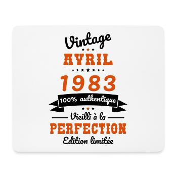 Anniversary 40 years - Vintage - April 1983 - Mouse Pad (horizontal) - white - Front