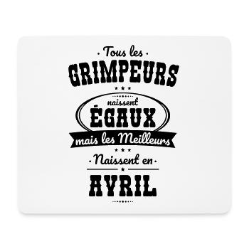 Grimpeurs égaux meilleurs naissent en Avril - Tapis de souris (format paysage) - blanc - Devant
